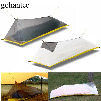 Ultralight 1-Person Camping Tent – 230g/260g Summer Mesh Tent, 40D 210T Nylon, Ventilated Inner Tent with Mosquito Net, 3-4 Season