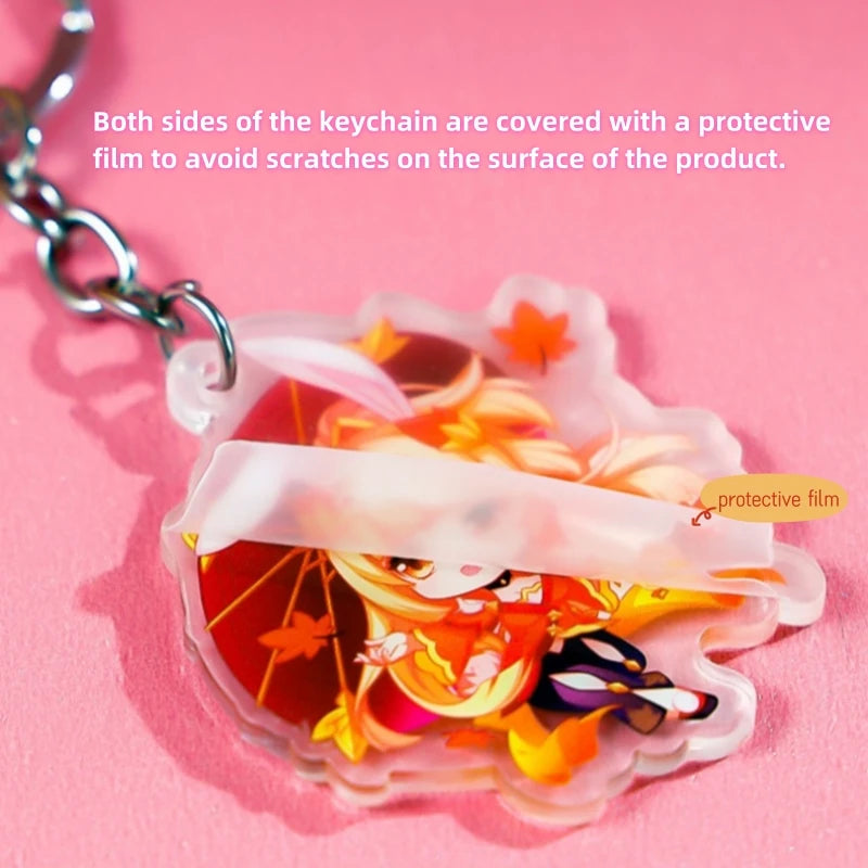 Custom 5cm Acrylic Keychain — HD Transparent Anime Character Charm for Women, Couples Accessories & Easter Gift