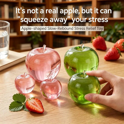 Squishy Apple Fidget Toy - Slow-Rising Fruit Stress Relief & Sensory Toy