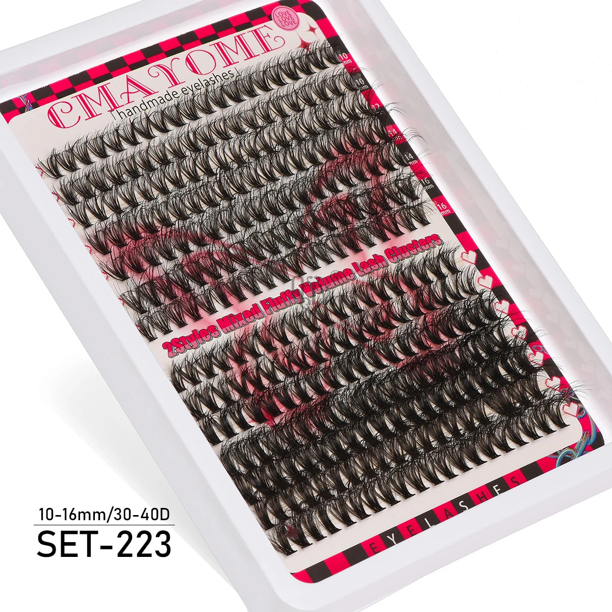 Individual Cluster Lashes – 20-100D Natural Look DIY Eyelash Extensions, 280pcs Mixed Tray Volume Lashes