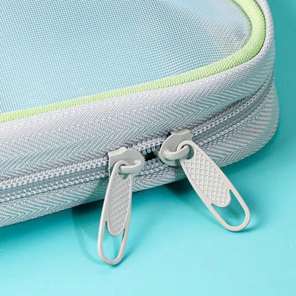A4 Double Layer Mesh Zipper Storage Bag – Large Capacity Stationery Organizer Folder for School and Office Supplies