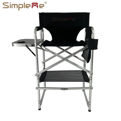 28-Inch Lightweight Aluminium Folding Director Chair – Tall Salon Makeup Chair
