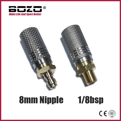 Extended Air HPA Quick Release Adapter Socket – 1/8 BSPP (G1/8) 8mm Male Nipple for Fast Disconnect   2/2