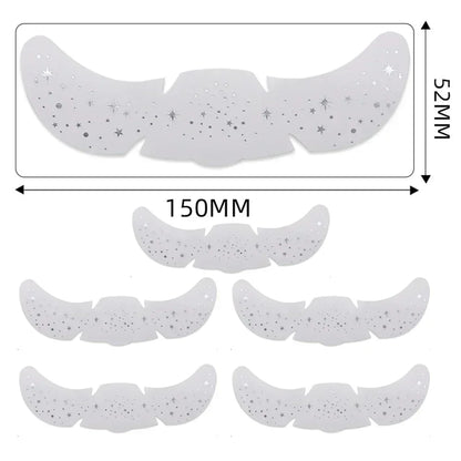 6pcs Hot Stamping Freckles Makeup Patches – Metallic Gold & Silver Temporary Tattoo Stickers for Face