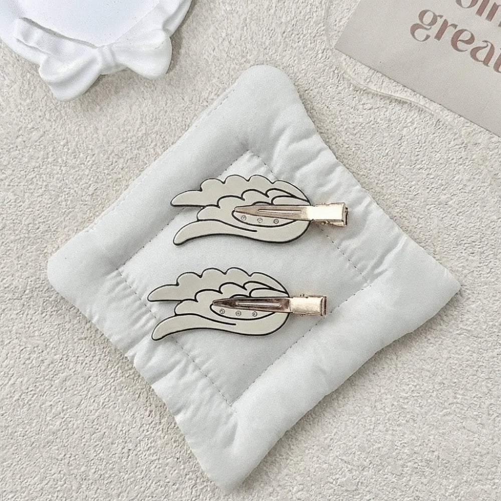 Crystal Rhinestone Hair Clips -  Acetate Wing Hairpins for Women Girls Cosplay and Fashion Accessories