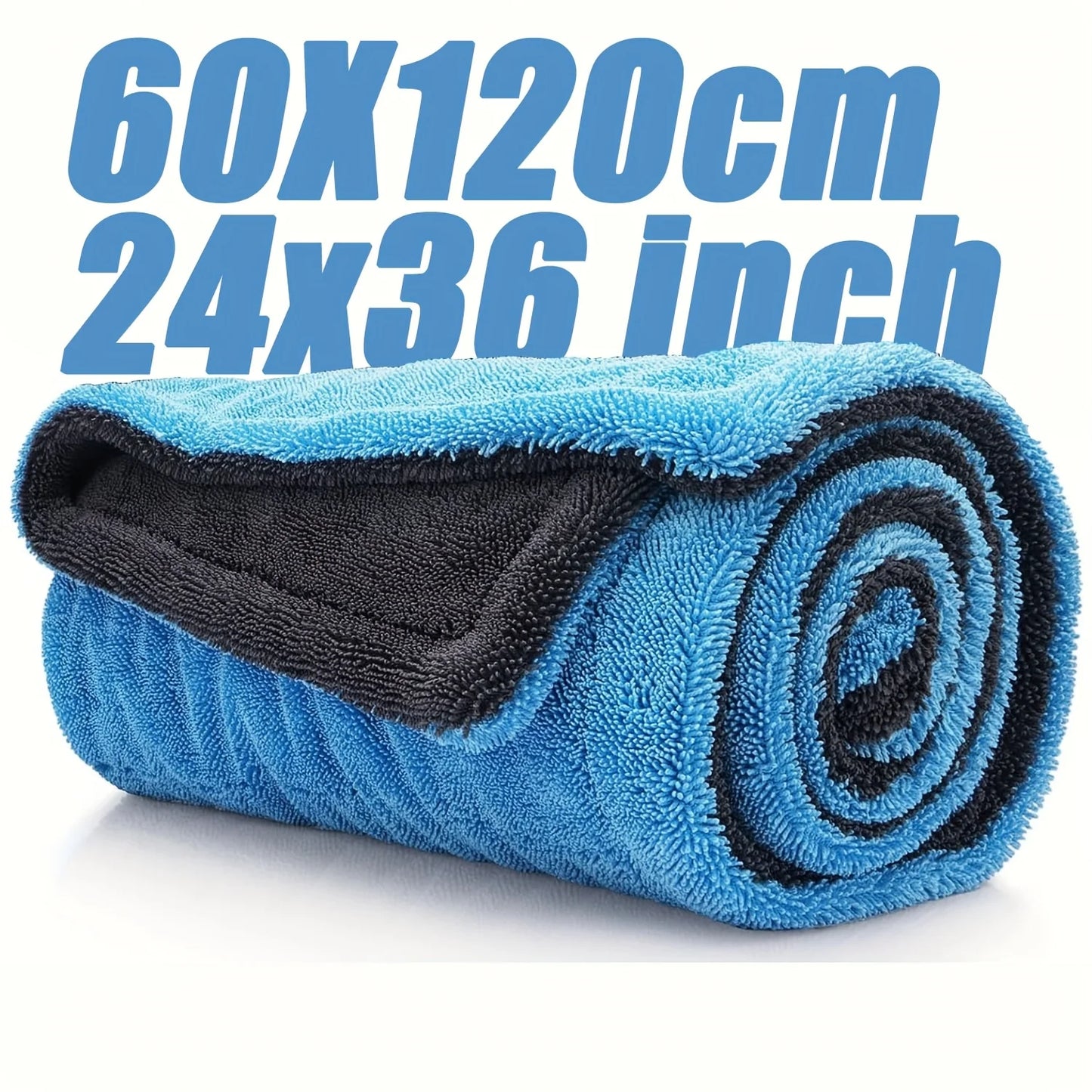1400GSM Double-Sided Microfiber Drying Towel for SUV & Truck – Ultra Absorbent, Scratch-Free Car Drying Cloth with Twisted Yarn Technology