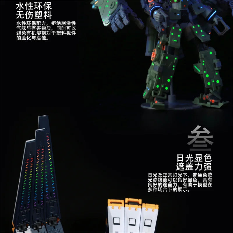 Military Scale Model Diorama Kit – Eco-Friendly Water-Based Fluorescent Paint for Hobby & Model Production