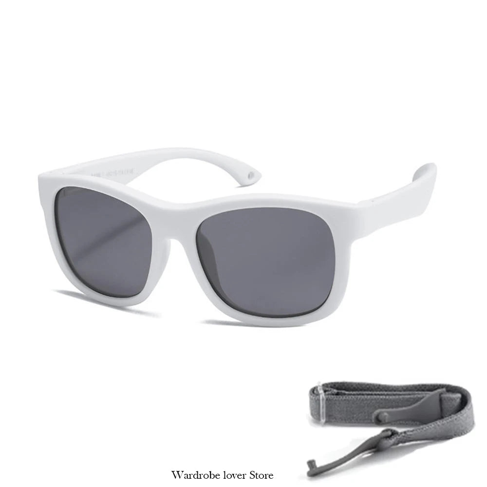 2025 Polarized Kids Sunglasses – UV400 Infant & Toddler Shades with Soft Frame and Safety Cord for Ages 1–3