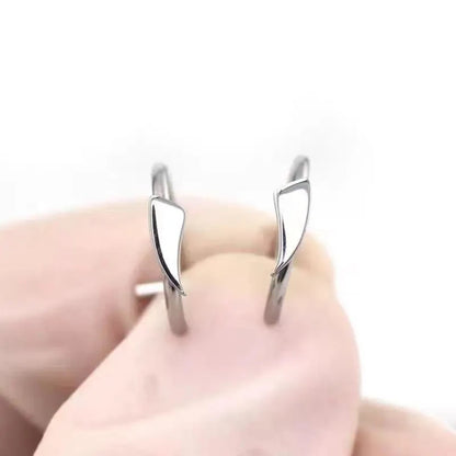 2PCS Trendy 10mm Stainless Steel Punk Clip-On Fake Piercing – Unisex Nose & Lip Rings, Tusk Body Jewelry for Men & Women