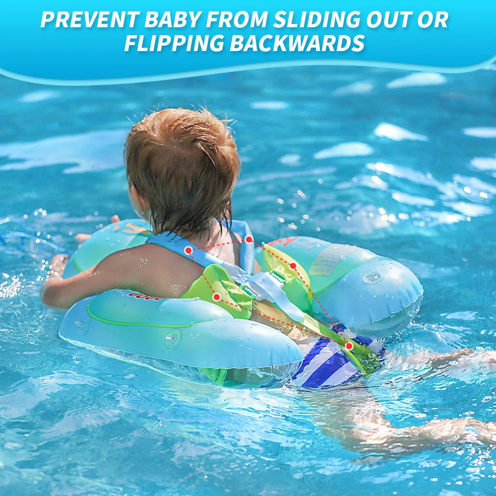 Baby Swimming Float with Canopy – Inflatable Infant Floating Ring, Kids Swim Pool Accessory, Summer Bathing Toy