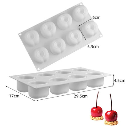 Fruit & Heart Silicone Cake Mold — Geometry Chocolate, Ice Cube, Biscuit & Jelly DIY Baking Set for Pudding & Birthday Gifts