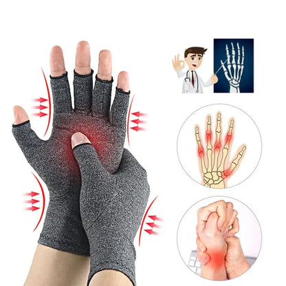 Compression Arthritis Gloves with Wrist Support – Joint Pain Relief Hand Brace for Men & Women, Therapy Wristband