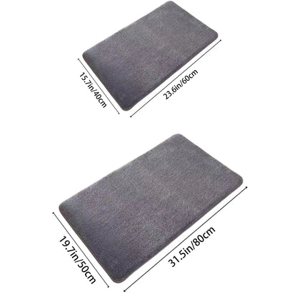 Super Absorbent Coral Velvet Bathroom Floor Mat with Anti-Slip Backing: Ideal for Bathrooms and Entryways