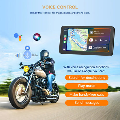 6.25 Inch Portable Motorcycle GPS Navigator with Wireless Apple CarPlay & Android Auto Touchscreen – Spedal CL871