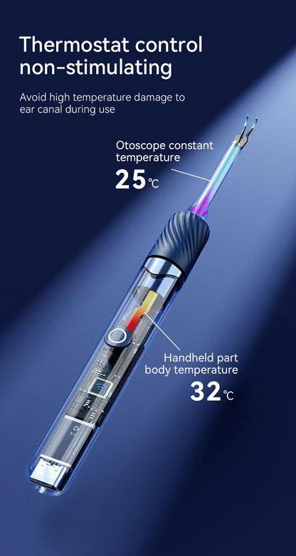 Visual Ear Cleaner with Camera – 12MP Ear Wax Removal Tool with Ear Pick, Tweezers & 6 Ear Spoons for Ear Care