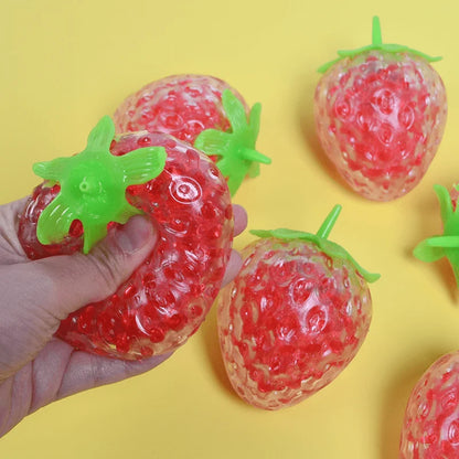 Strawberry Squishy Stress Ball – Sensory Fidget Toy for Kids & Adults, Anxiety Relief Squeeze Dough Ball