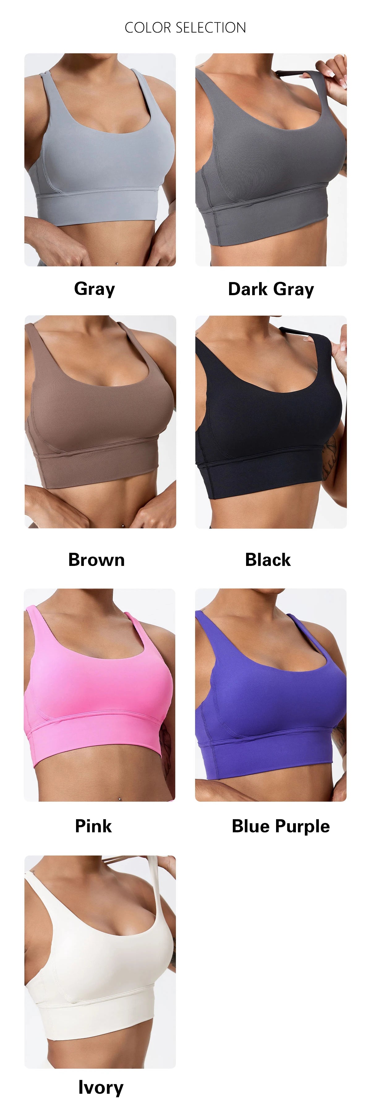 Push-Up Sports Bra for Women – Cross Back Yoga Crop Top, Shockproof Gym Fitness Bra for Running & Workout