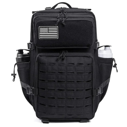QT&QY 25L/45L Tactical Backpack – Outdoor Survival & Hiking Rucksack for Men & Women, Bug Out Bag with Bottle Holder