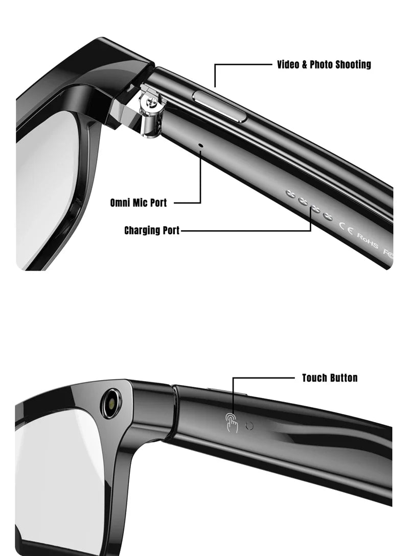 Xiaomi AI Smart Glasses — 8K HD Photochromic, Multifunction Camera Glasses with Translation, Bluetooth Calling, Voice Assistant, Music Player