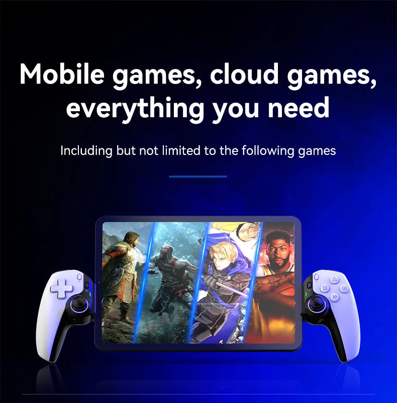 BSP-D9 Wireless Bluetooth Mobile Game Controller – Stretch Design for PC, Tablet, Switch, PS3/PS4, Dual Hall Somatosensory Controller