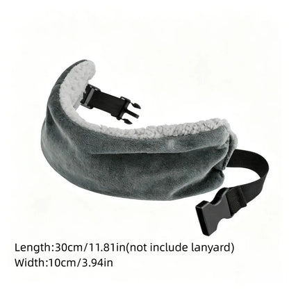 Adjustable Travel Eye Mask and Neck Pillow - Ergonomic Head Support Strap for Comfortable Long-Distance Travel