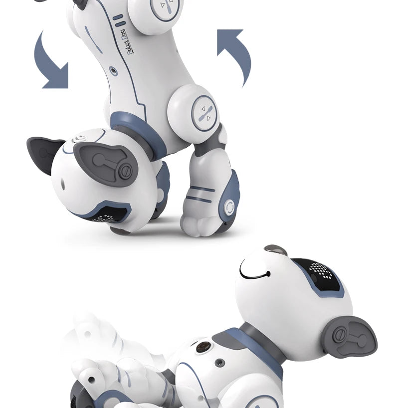 2-in-1 Intelligent Remote Control Robot Dog – Programmable Stunt & Voice Command Toy with Touch & Music for Kids
