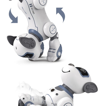 2-in-1 Intelligent Remote Control Robot Dog – Programmable Stunt & Voice Command Toy with Touch & Music for Kids