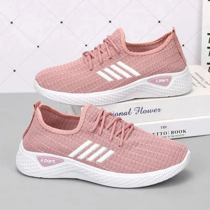 New Women's Lightweight Sports Shoes – Breathable Mesh, Soft Sole Casual Sneakers