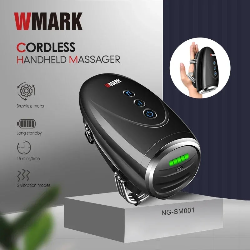 WMARK NG-SM001 Cordless Handheld Massager — 2600mAh Barber Massager for Professional Use