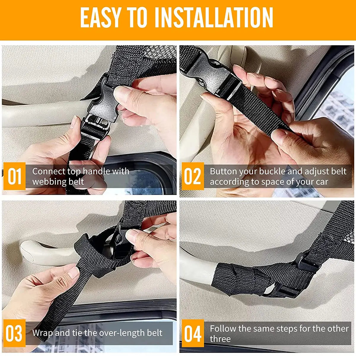 Strong Load-Bearing Car Ceiling Cargo Net : Mesh Roof Storage Organizer for Large Capacity Space Saving - Car Ceiling Storage Solution