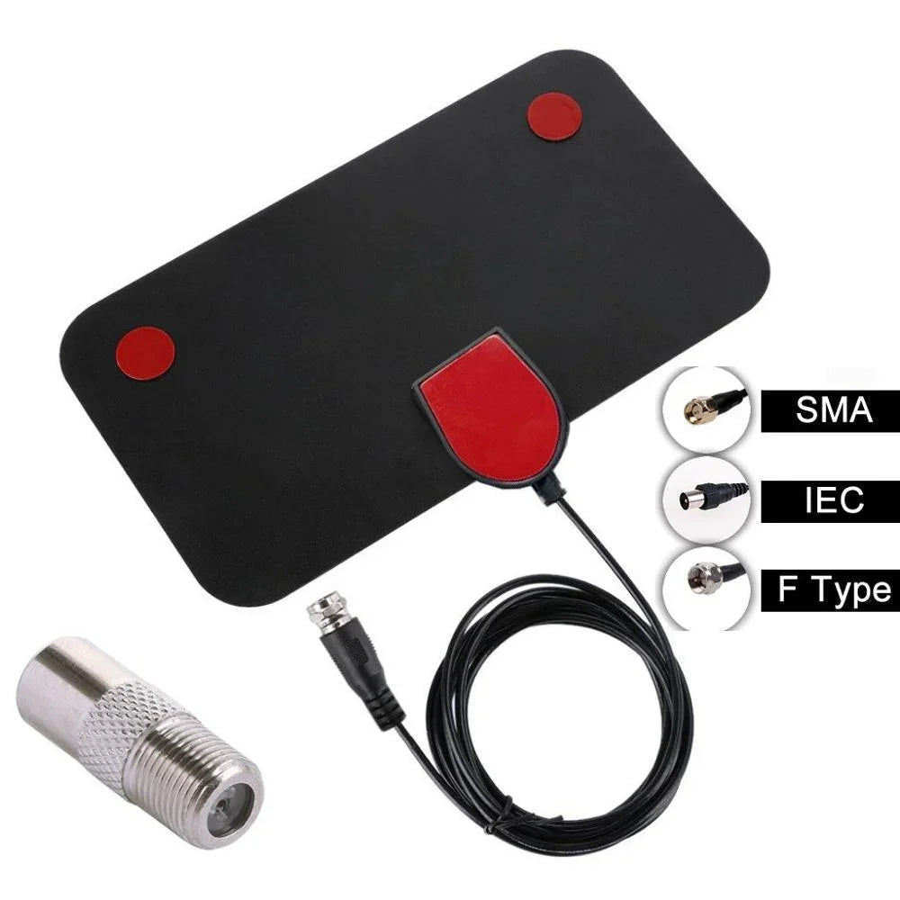 HD Digital TV Antenna - 200 Miles Amplified Indoor/Outdoor VHF UHF Aerial with Signal Booster