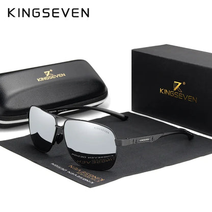 KINGSEVEN Polarized Pilot Sunglasses – UV400 HD Lens Aluminum Frame Photochromic Night Vision Eyewear for Men & Women