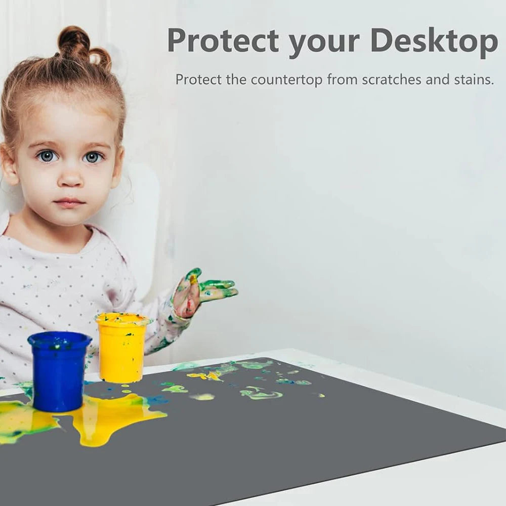 Silicone Table Protector Placemat 40x60cm – Heat Resistant, Waterproof, Non-Slip Mat for Kids Crafts & Kitchen Counter