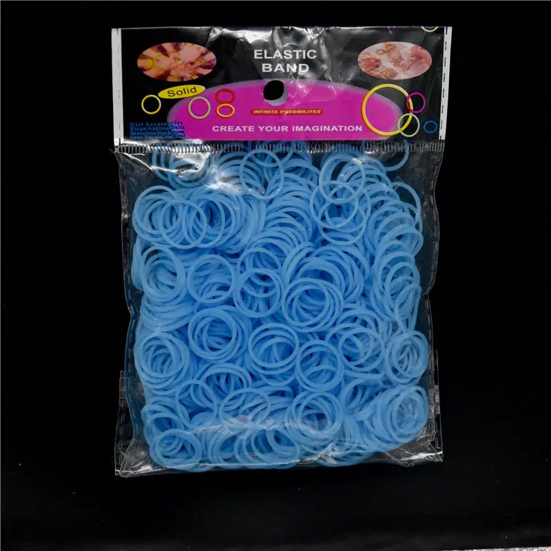 600 Colorful Rubber Loom Bands – DIY Elastic Bracelet Kit for Kids & Women Crafting