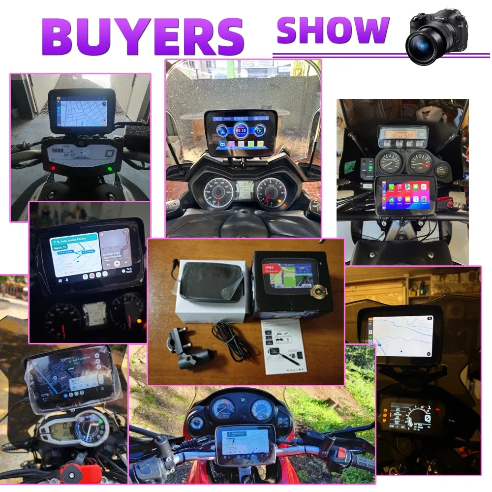 EKIY MTC-10 5” Wireless CarPlay Motorcycle Navigation Display – Portable Android Auto Monitor