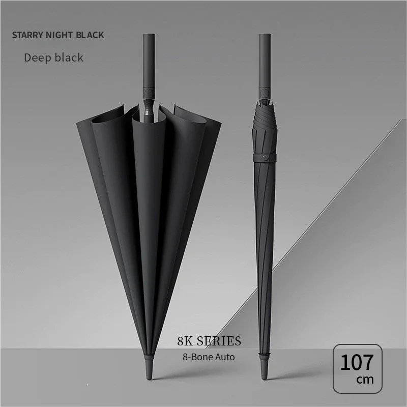 Extra Large 24-Rib Automatic Umbrella - Double-Layer Windproof Stormproof Family Rain Umbrella
