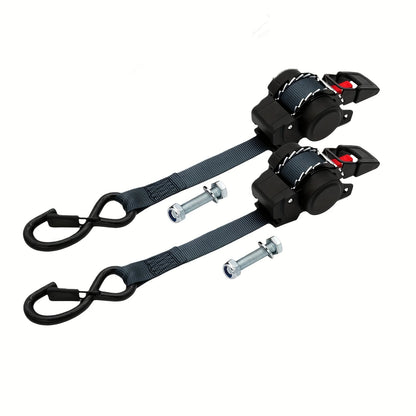 Automatic Retractable Cargo Ratchet Tie Down Straps – Self-Locking Tensioner Secure Load & Luggage Fastening System for Transport Safety