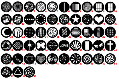 27mm Gobo Pattern Light - 22mm Creative Small Projection Auxiliary Scene Lighting Accessory