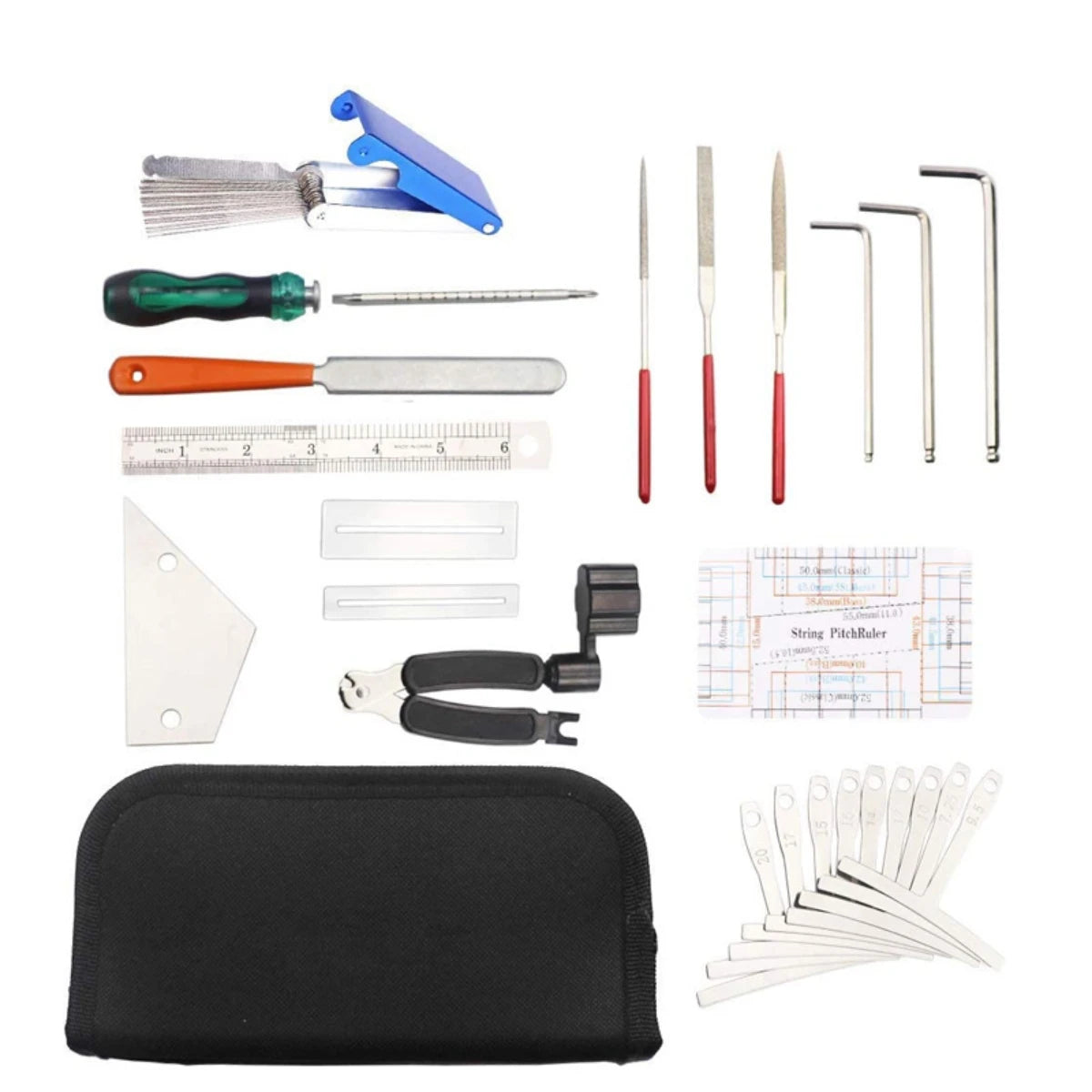 Miwayer 25pcs Guitar Repair Tools Kit – Setup Kit with Carry Bag – Perfect Gift for Music and String Instrument Enthusiasts