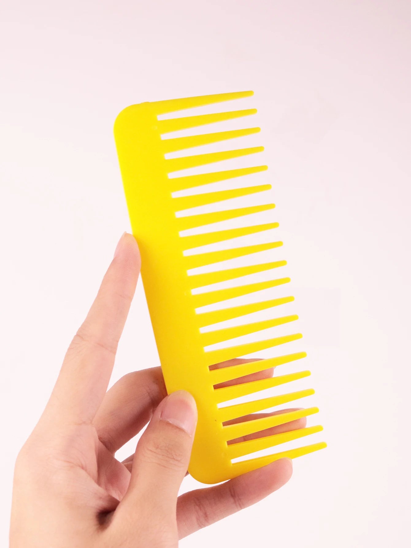 Thick Plastic Heat-Resistant Salon Comb – Anti-Static Long & Wide Tooth Comb for Real Hair Wigs
