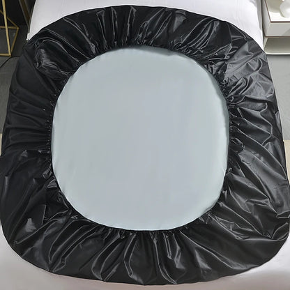 Waterproof Fitted Mattress Sheet - Anti-Slip Elastic Band Bed Cover with Adjustable Fit