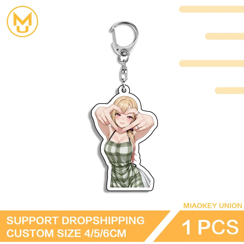 Kitagawa Marin Acrylic Keychain - Double-Sided Transparent Anime Character Jewelry