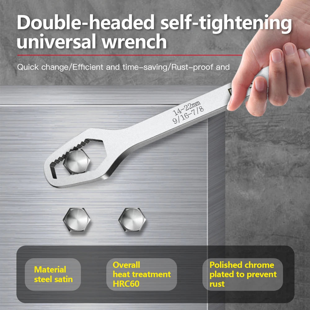 8-22mm Universal Torx Wrench: Self-Tightening Adjustable Glasses Wrench Board - Double-Head Torx Spanner Hand Tools for Factory