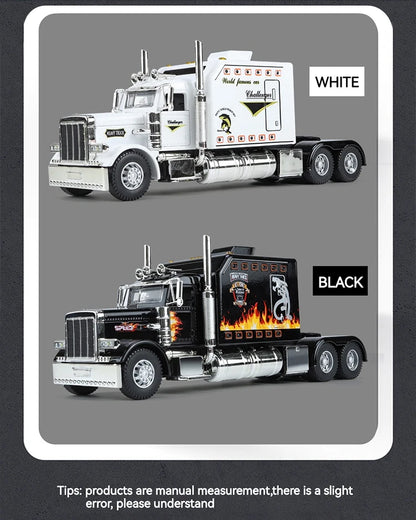 1:24 Scale Peterbilt 389 Tractor Trailer Toy – Lonestar Design Pre-Built Semi Truck with Realistic Functions for Kids