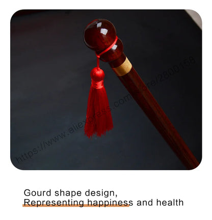 58cm Sandalwood Shoe Horn - Professional Flexible Long Handle with Brass Spoon, Shoe Lifter & Home Tool