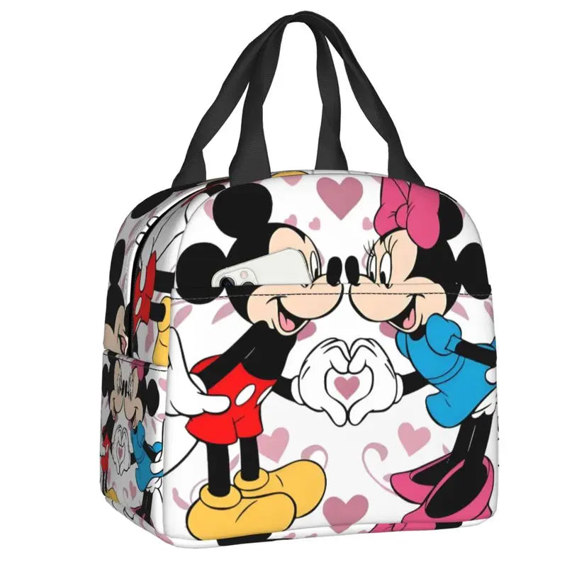 Custom Mickey Mouse Insulated Lunch Bag – Cartoon Thermal Cooler Lunch Box for Kids, Men & Women School Tote