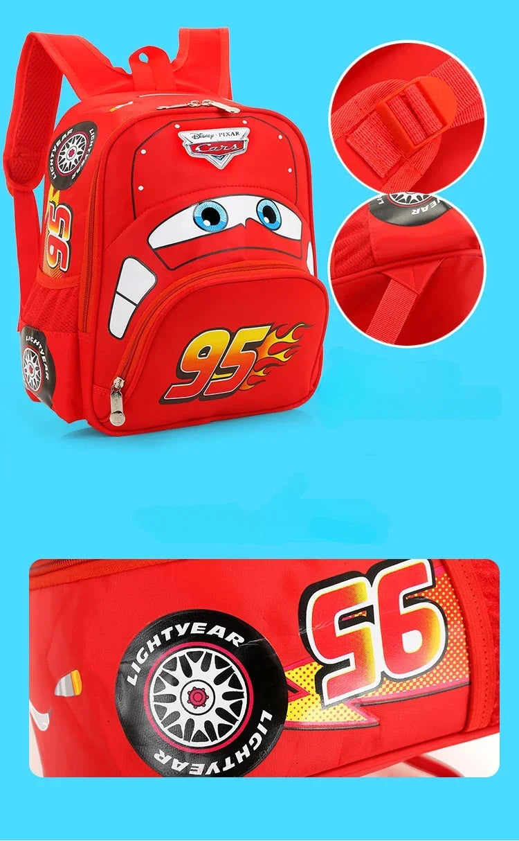 Hot Kindergarten Cartoon 3D Car Travel Backpack – Waterproof Boys Backpack for Kids 2-5 Years Old