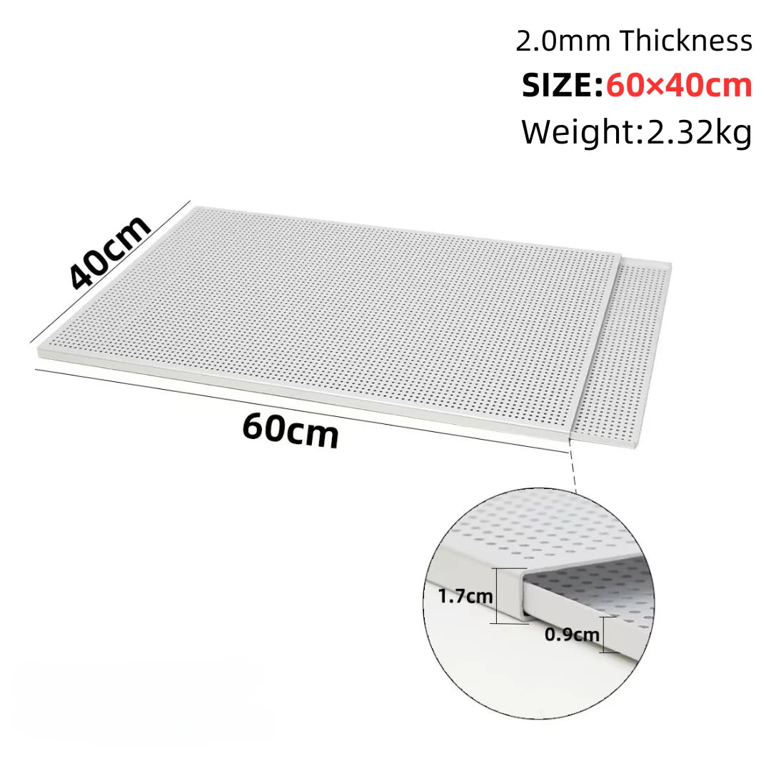 Puff Pastry Baking Tray – Rectangular Perforated Mille Feuille Pan for Oven & Bread