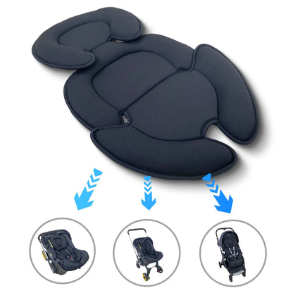 Universal Baby Stroller Seat Cushion — Head & Body Support Pillow for Newborns, Doona Car Seat & Stroller Accessories