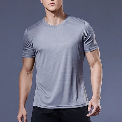 Men's Quick-Dry Sports T-Shirt - Lightweight Short Sleeve Running & Gym Fitness Top